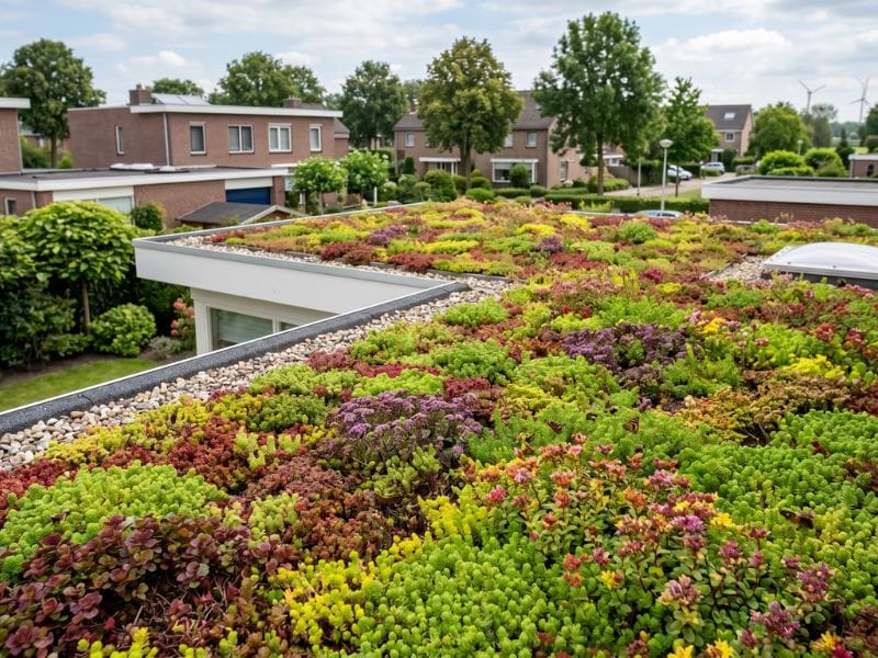 Groen dak sedumdak aanleg BS Dakwerken